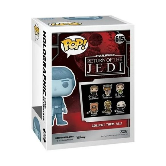 Funko POP #615 Star Wars: Return of the Jedi 40th Hologram Luke Glow in the dark - Picture 6 of 12